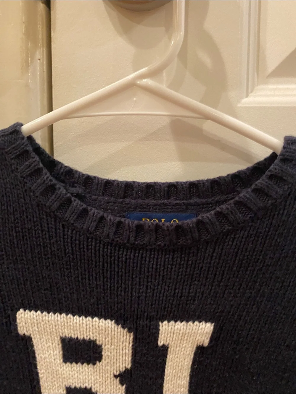 Ralph Lauren Navy RL Logo Knit Sweater Girl’s